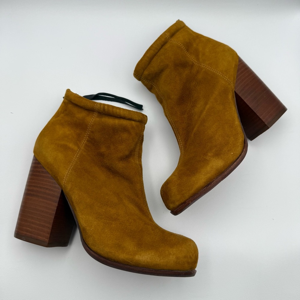 Jeffrey Campbell Havana Last Rumble Suede Leather Ankle Boots Sz 8M Festival